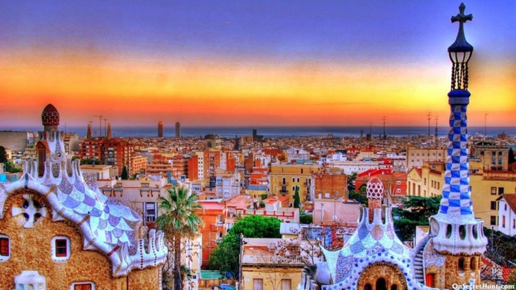view during evening time in spain