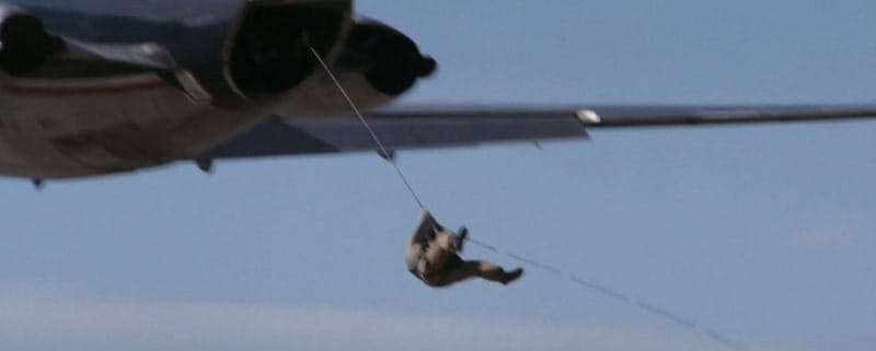 Cliffhanger Zip Line Plane Stunt Long Shot